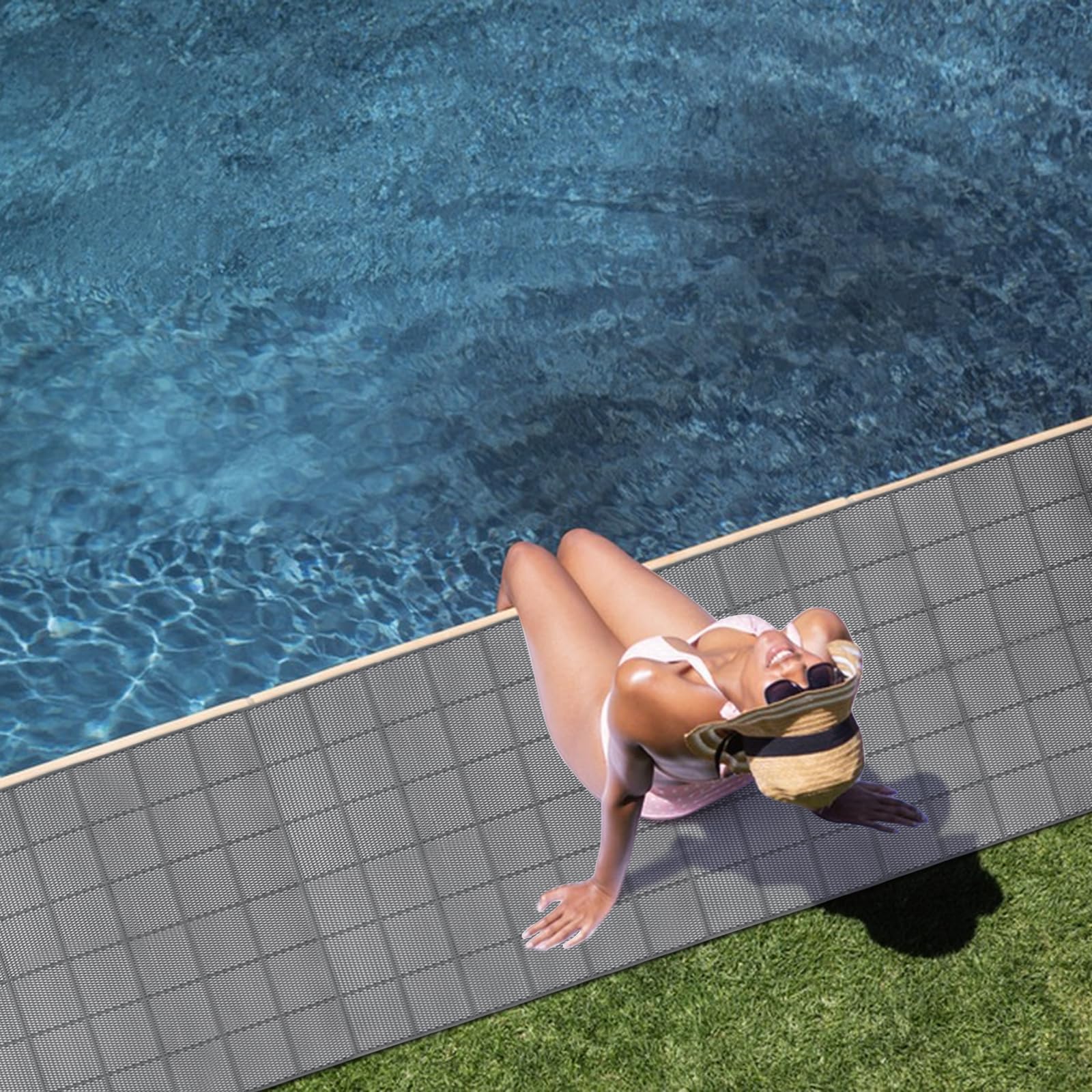 Amazon.com: 3 x 20FT Drainage Pool Flooring Mats Non Slip Swimming